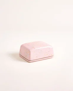 Outlet Alojamento Butterdose gesprenkelt rosa Butterdosen