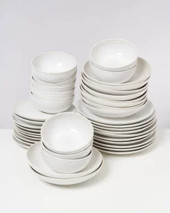 Hot Amado Geschirr-Set weiß 40-teilig Geschirrset Für 10 Personen
