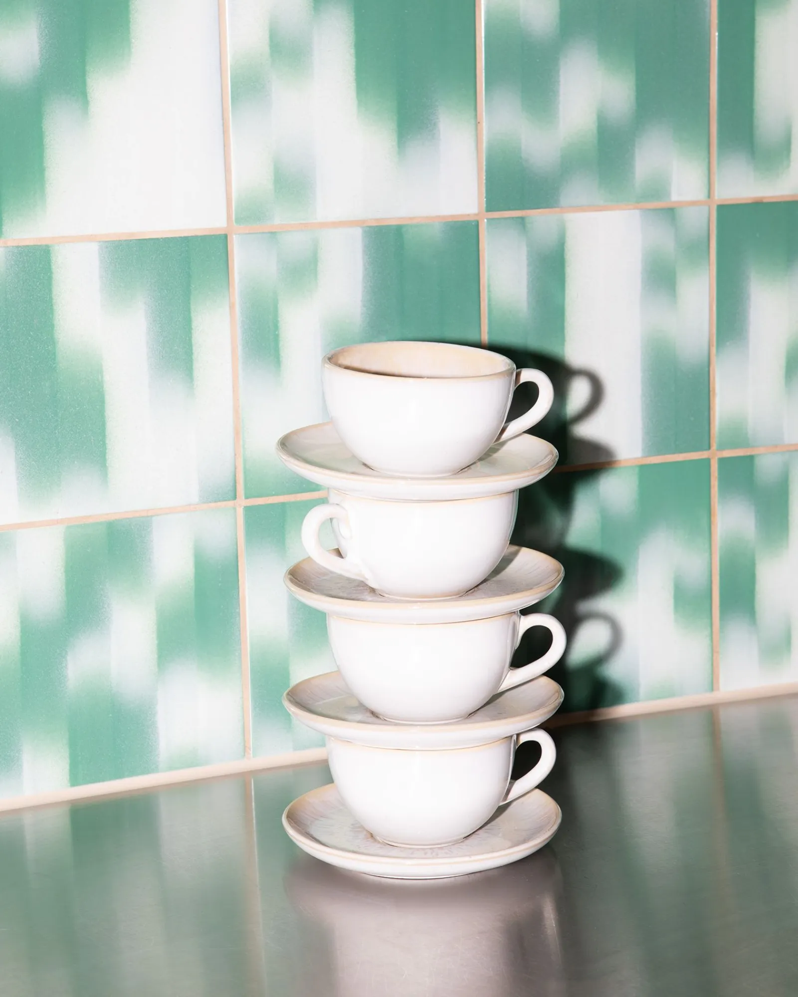 Sale Areia 4-Piece Set Cappuccino Cup & Small Saucer classic Tassen-Sets|Tassen Mit Untertassen