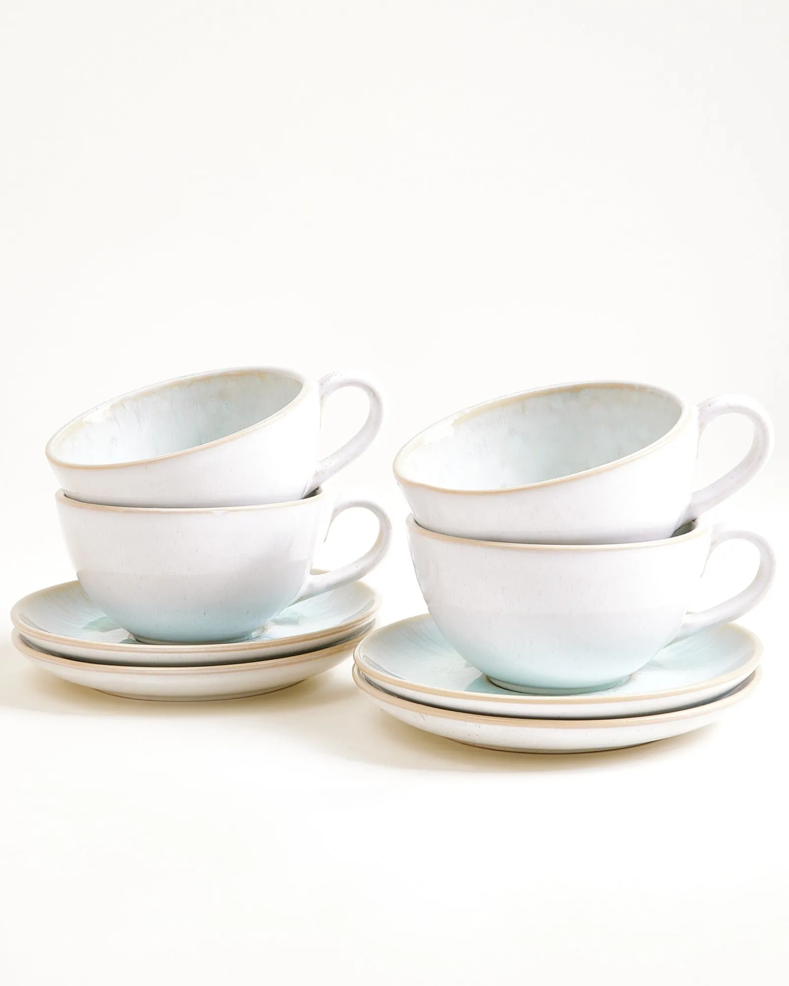 Clearance Areia 4-Piece Set Teacup & Large Saucer classic azure Tassen-Sets|Tassen Mit Untertassen