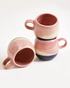 Discount Bica - Espressomug pink navy cream Espressotassen