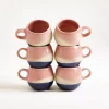 Best Bica - Set of 6 Espressocups pink navy cream Tassen-Sets