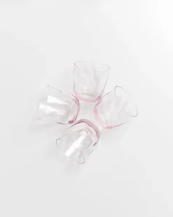 Discount Calma - Set of 4 glass small swirl rosé Kleine Gläser