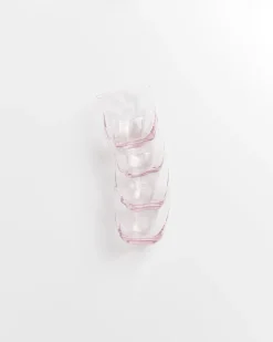 Discount Calma - Set of 4 glass small swirl rosé Kleine Gläser