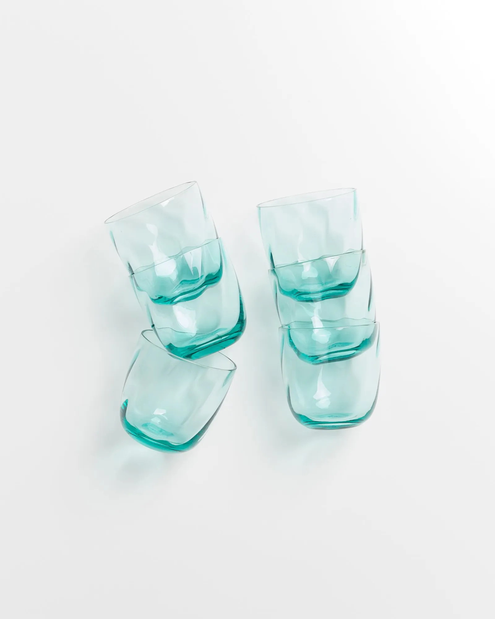 Online Calma - Set of 6 small glass swirl Kleine Gläser