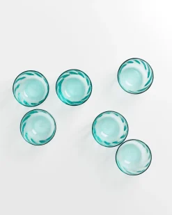 Online Calma - Set of 6 small glass swirl Kleine Gläser
