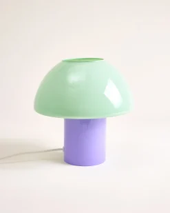 Clearance Cogumelo - Glass lamp mint lilac Tischlampen Aus Glas