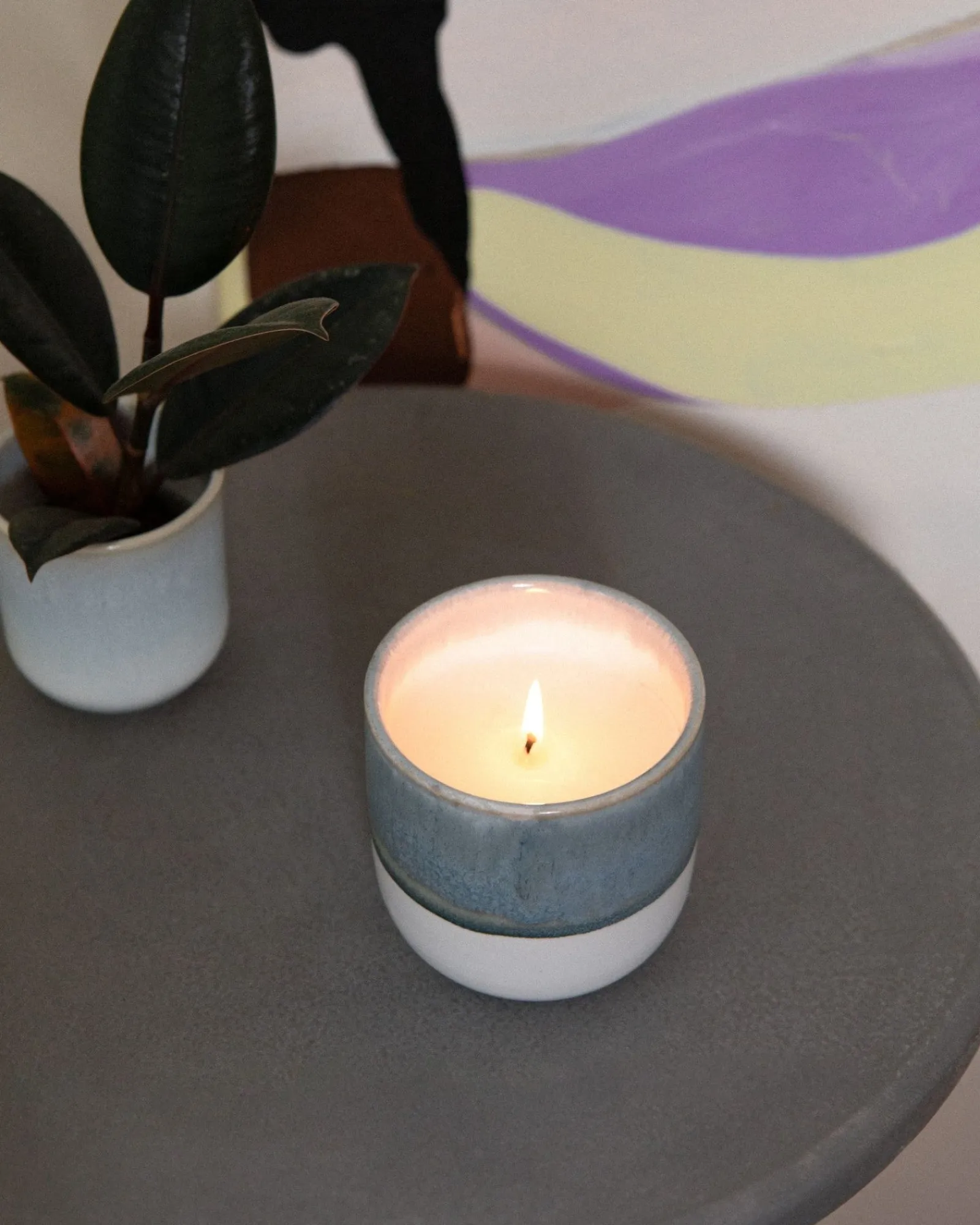 Hot Coimbra - scented candle “Sweet Dreams” gray-blue Duftkerzen|Bestseller