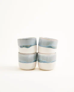Outlet Coimbra - Set of 4 cups small greyblue Becher-Sets