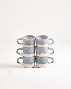Hot Coimbra - Set of 6 Espressomugs greyblue Tassen-Sets