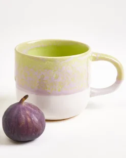 Hot Coimbra tea mug big lime lilac Große Tassen