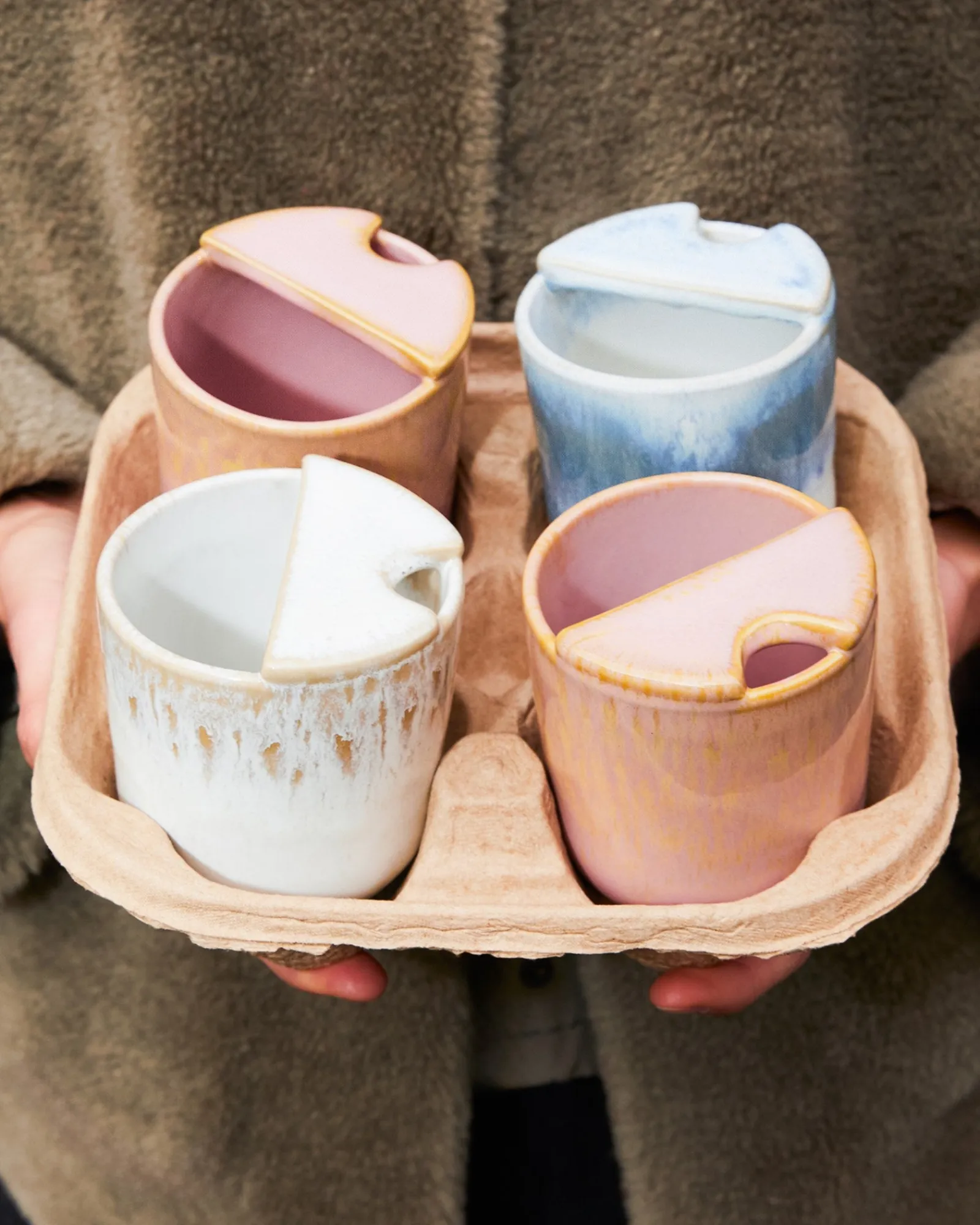 New Copa Alto Set of 3 small to-go cups Kleine Becher|Becher-Sets