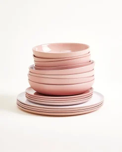 New Dusty Rose Geschirr-Set 16-teilig Geschirrset Für 4 Personen|Mix & Match Sets %