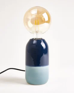 Sale Farol - Lamp navy lightblue Tischlampen Aus Keramik