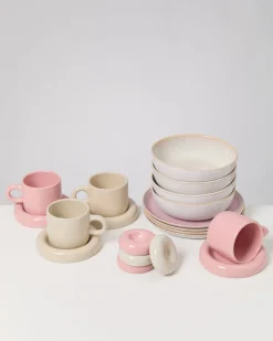 Hot Geschirr-Set Morning Blush rosa sand 16-teilig Geschirrset Für 4 Personen|Mix & Match Sets %
