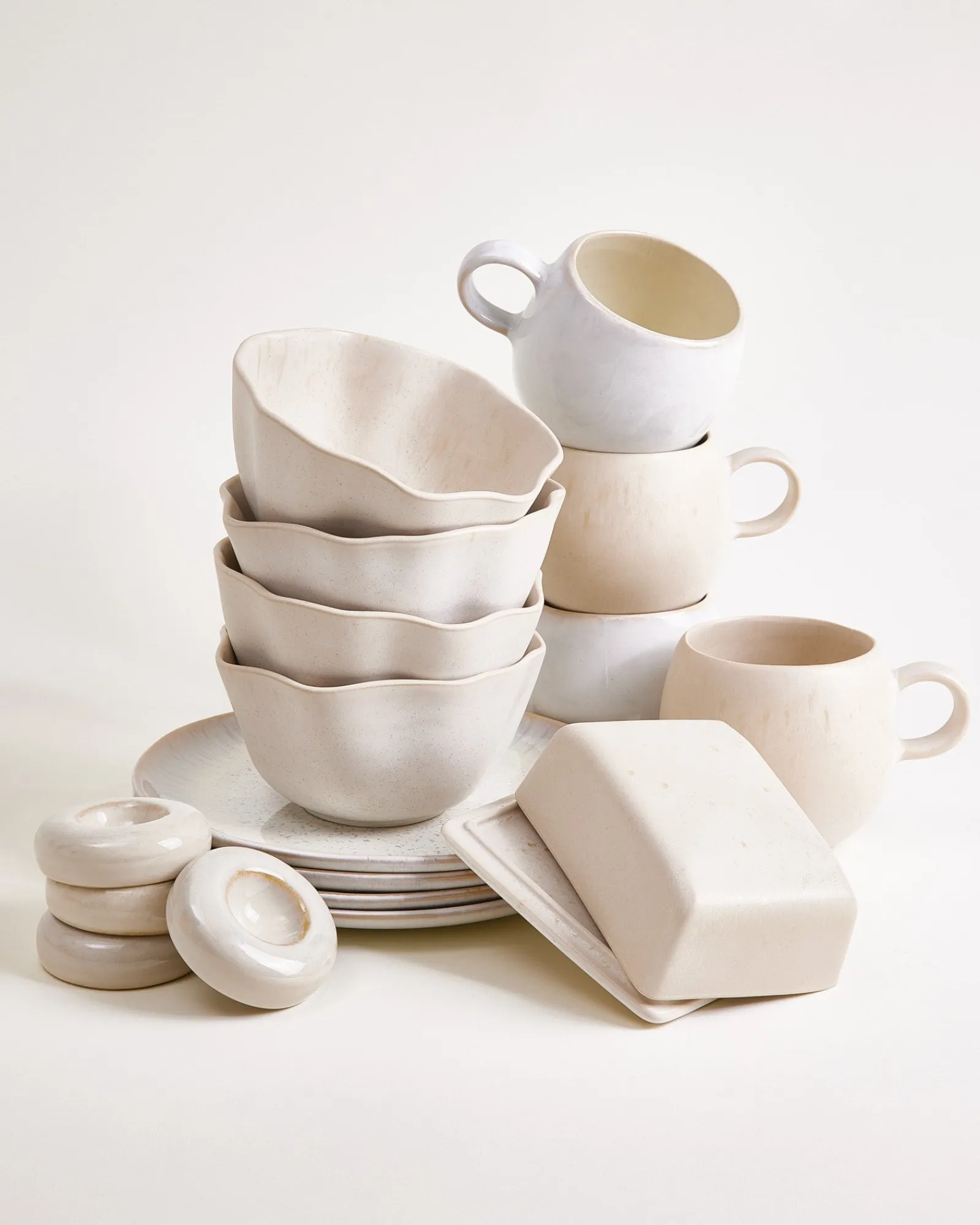 Geschirr-Set Morning Sands sand 17-teilig Mix & Match Sets %