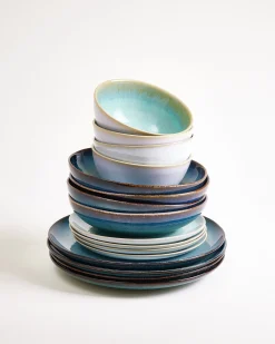 Discount Geschirr-Set Ocean Vibes grünblau mint 16-teilig Mix & Match Sets %|Geschirrset Für 4 Personen