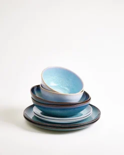 Discount Geschirr-Set Soft Tide aqua grünblau 8-teilig Geschirrset Für 2 Personen|Mix & Match Sets %