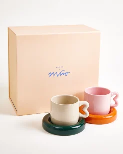 Sale Gift set - Seia mugs with heart Tassen-Sets|Kleine Tassen