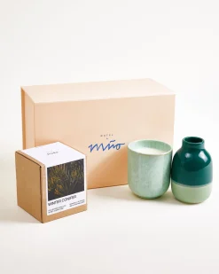 Outlet Gift set Winter Forest dark green mint 3 pieces Duftkerzen