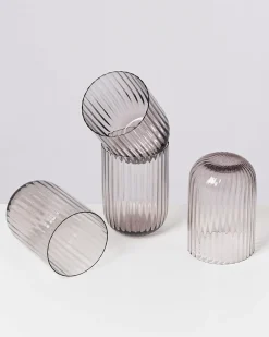 New Joia Glas klein riffled Gläser Sets %|Große Gläser