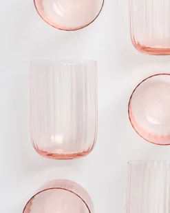 New Joia Glas klein riffled Gläser Sets %|Große Gläser