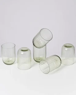 Sale Joia - Set of 6 glass riffled Gläser Sets %