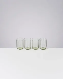 Outlet Joia - Set of 4 glass riffled Kleine Gläser
