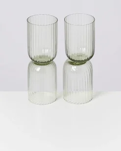 Outlet Joia - Set of 4 glass riffled Kleine Gläser