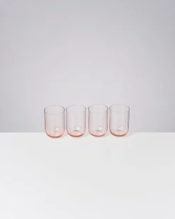 Discount Joia - Set of 4 glass riffled Kleine Gläser