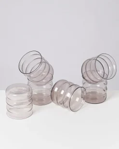 Clearance Joia - Set of 6 glass small bubble amethyst Gläser Sets %|Kleine Gläser