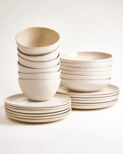 Outlet Lorosa Geschirr-Set sand 24-teilig Geschirrset Für 6 Personen