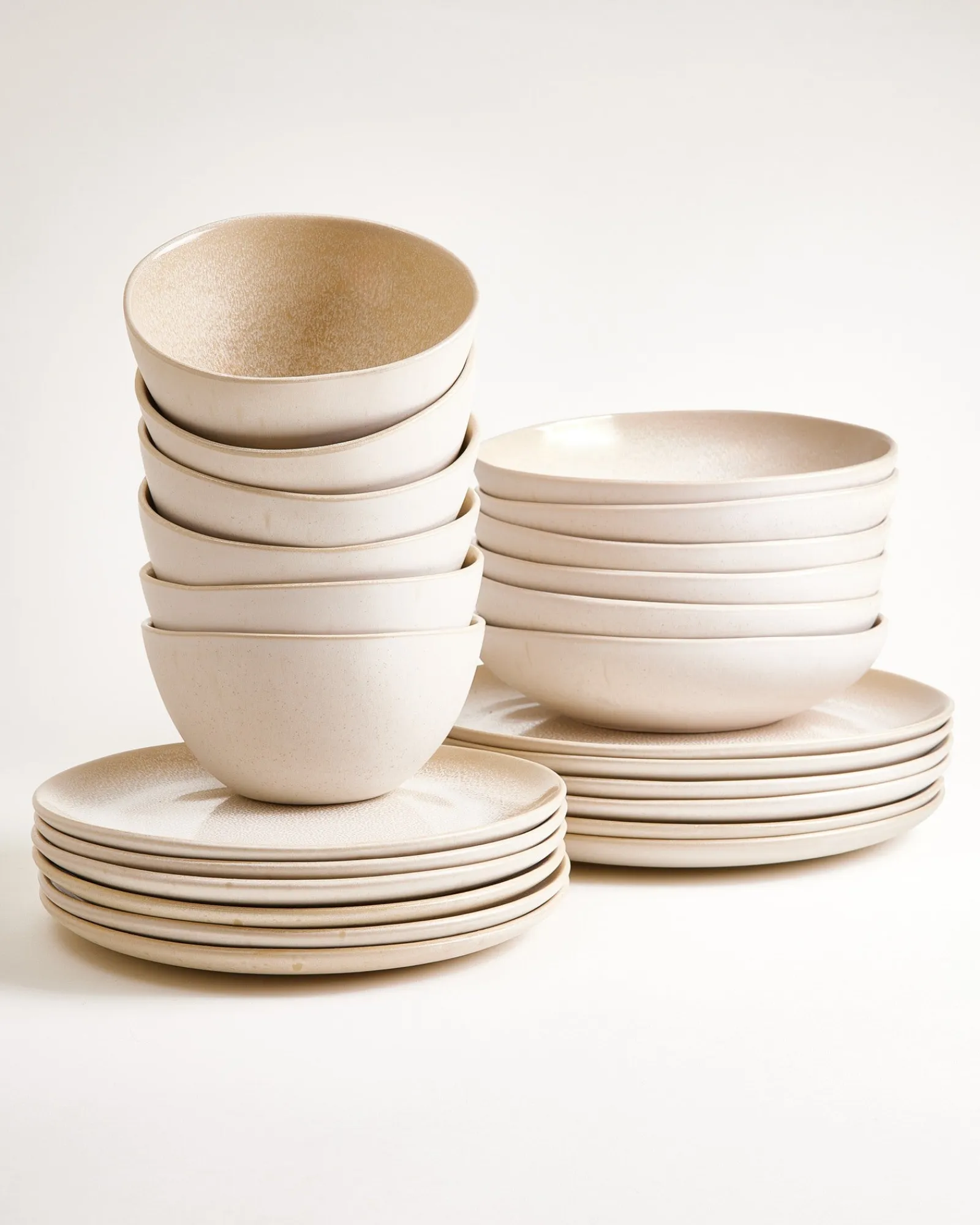 Outlet Lorosa Geschirr-Set sand 24-teilig Geschirrset Für 6 Personen