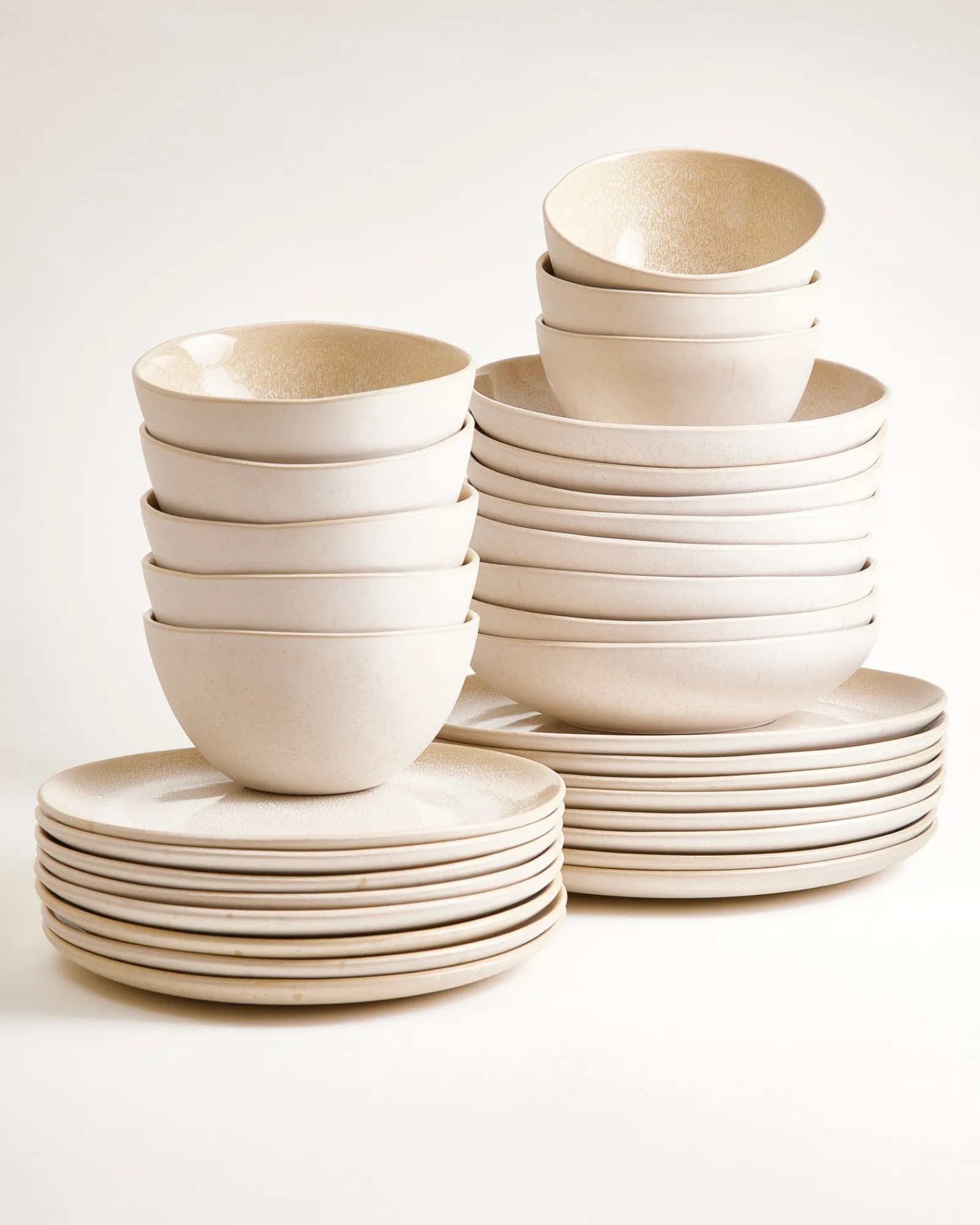 New Lorosa Geschirr-Set sand 32-teilig Geschirrset Für 8 Personen