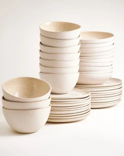 Lorosa Geschirr-Set sand 40-teilig Geschirrset Für 10 Personen