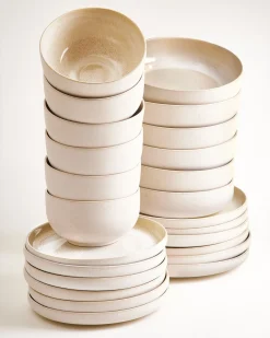 Hot Lorosa - Tableware set modern sand 24 pieces Neuheiten