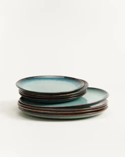 Outlet Madeira Teller-Set grünblau 8-teilig Geschirrset Für 4 Personen|Teller-Sets %