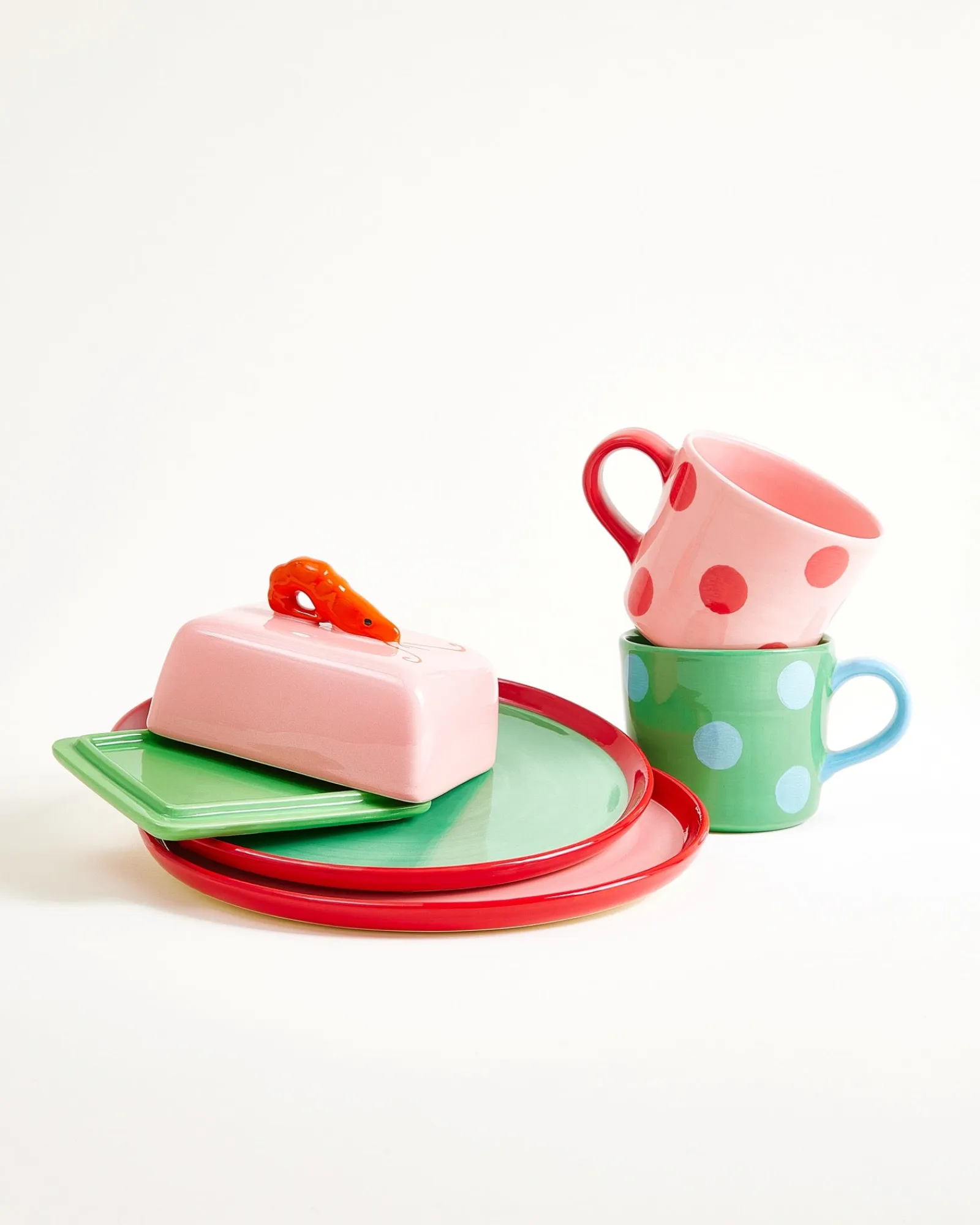 Best MaM x Isis Maria Geschirr-Set Shrimp Dot 5-teilig Mix & Match Sets %
