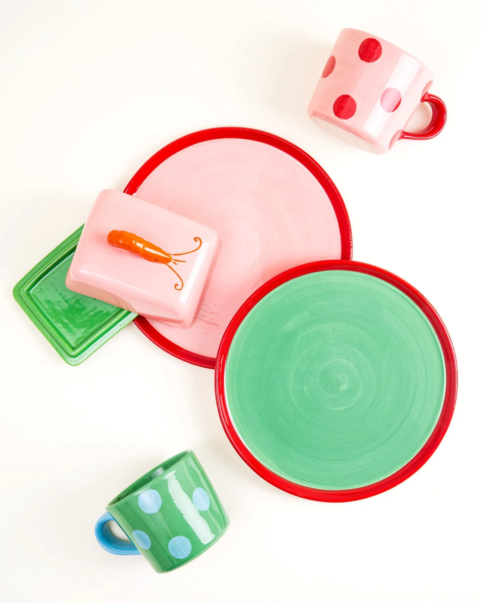 Best MaM x Isis Maria Geschirr-Set Shrimp Dot 5-teilig Mix & Match Sets %
