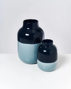 Best Nuno vase L - navy lightblue Große Vasen
