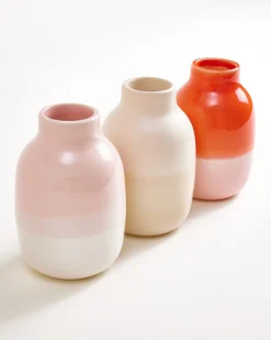 Outlet Nuno - Vase Set of 3 pink sand coral Mittlere Vasen