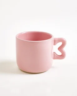 Hot Seia Mug & Saucer Heart Kleine Tassen|Cappuccinotassen
