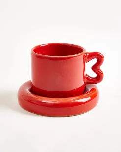 Seia Mug & Saucer, Heart, Kleine Tassen