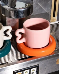 New Seia mug with heart & saucer Kleine Tassen