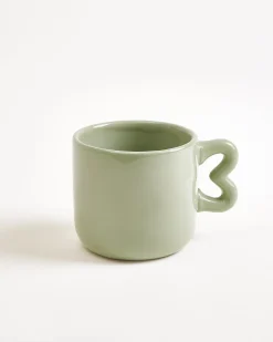 Online Seia mug with heart & saucer Kleine Tassen|Cappuccinotassen