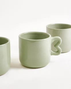 Online Seia mug with heart & saucer Kleine Tassen|Cappuccinotassen