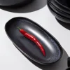 Hot Turmalina Servierplatte M schwarz Servierplatten