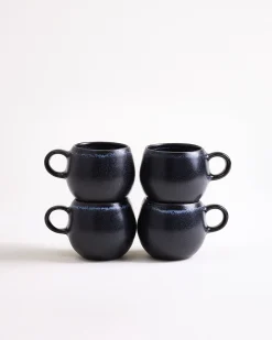 Outlet Turmalina - Set of 4 espresso mugs black Tassen & Becher Sets %|Tassen-Sets