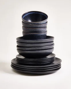 Outlet Turmalina - Tableware set black 16 pieces Geschirrset Für 4 Personen