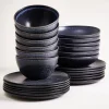 New Turmalina - Tableware set black 24 pieces Geschirrset Für 6 Personen